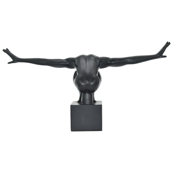 Adam & Friends Home Decor Take-A-Bow Man Sculpture | 1-Piece | Black - Picture 3 of 7